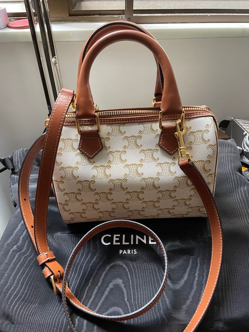 Celine Triomphe Small Boston Bag, 名牌, 手袋及銀包- Carousell