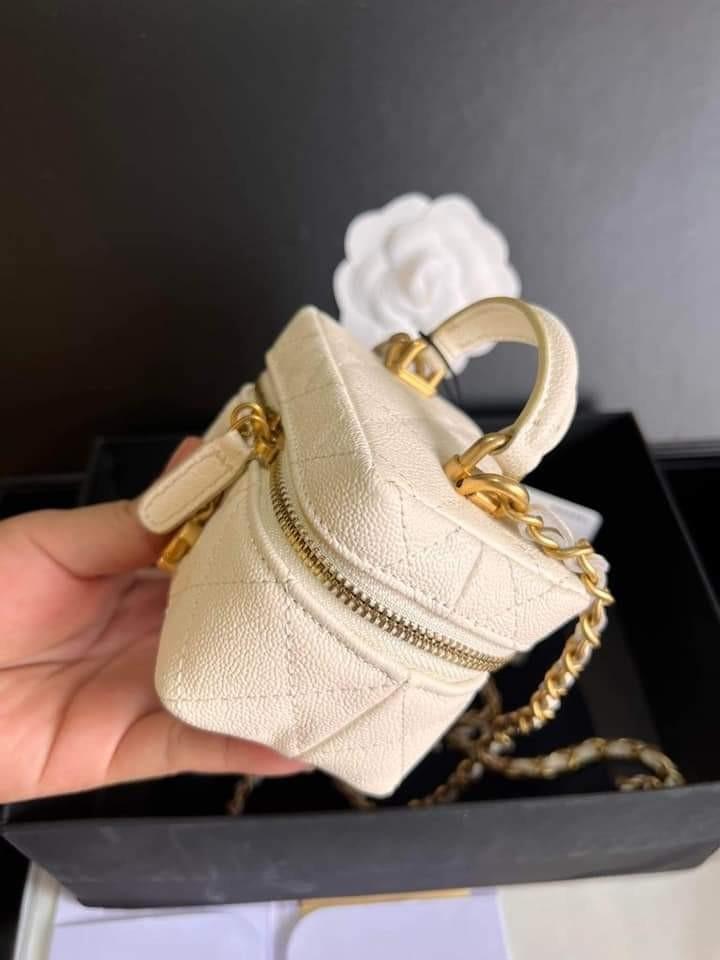 Chanel Small Vanity White, Luxury, Bags & Wallets on Carousell