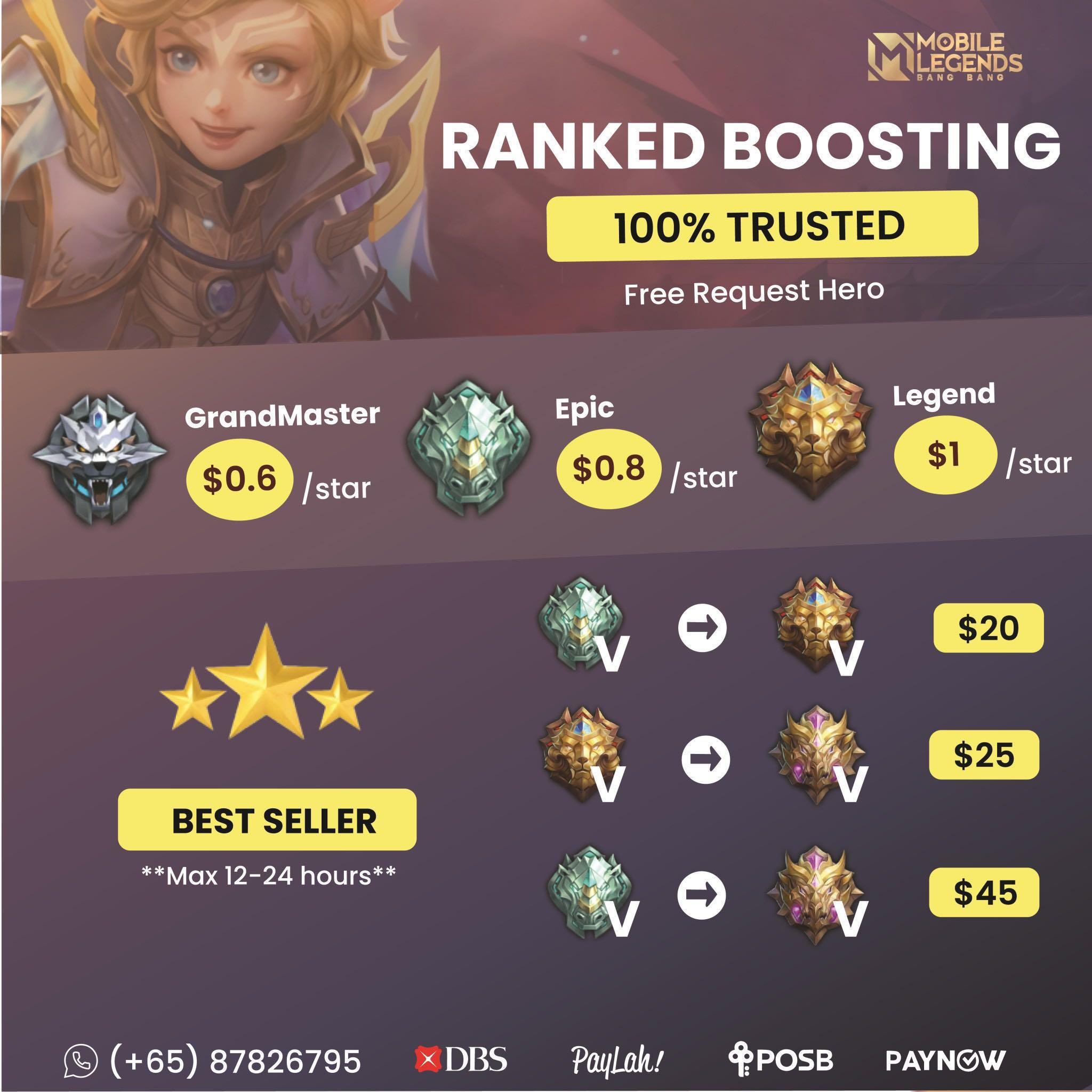 Buy Mobile Legends Rating Boost Service - Boosthive