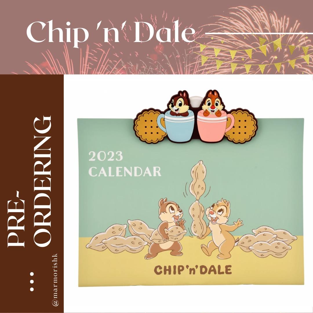 Chip & Dale 掛曆 2023 帶夾式日曆＆行程表, 興趣及遊戲, 手作＆自家設計, 文具 Carousell