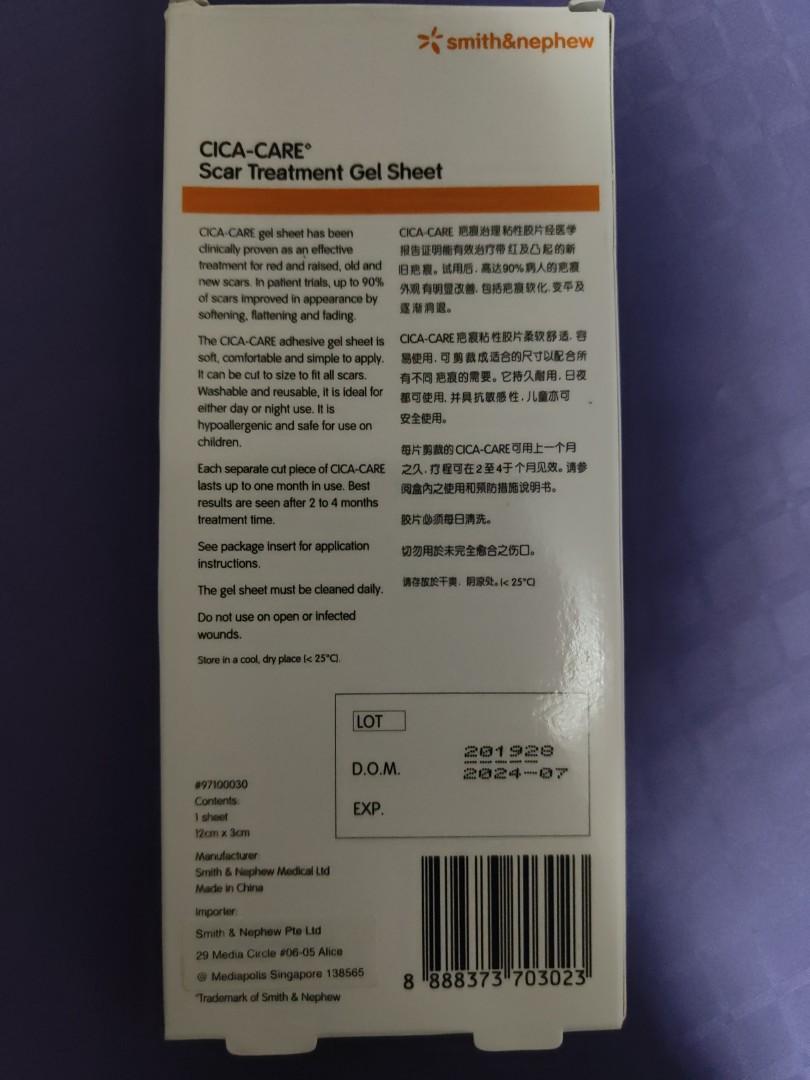 Cica care scar treatment gel sheet worth 66, Health & Nutrition