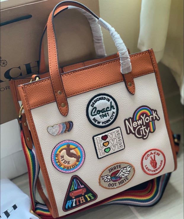 Coach Field Tote - Chalk Multi