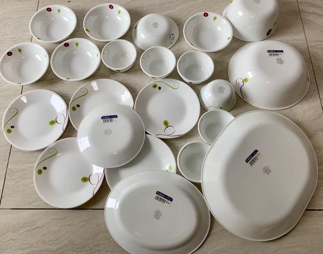 Corelle Dinner Set, 28 piece, Furniture & Home Living, Kitchenware