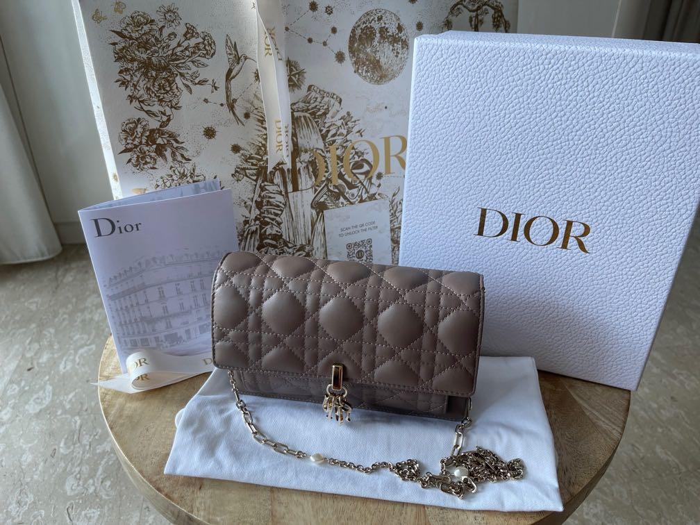Dior Lady Dior Chain Pouch M45M, Luxury, Bags & Wallets on Carousell