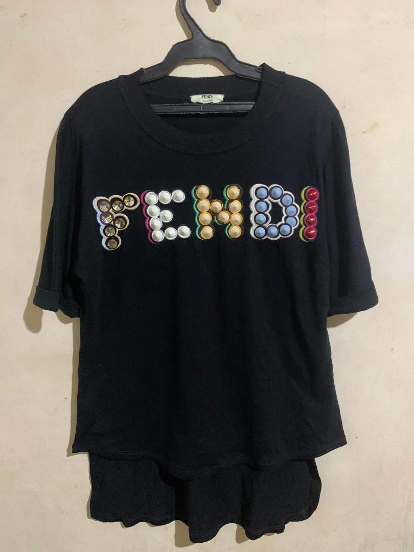 Fendi studded cheap t shirt