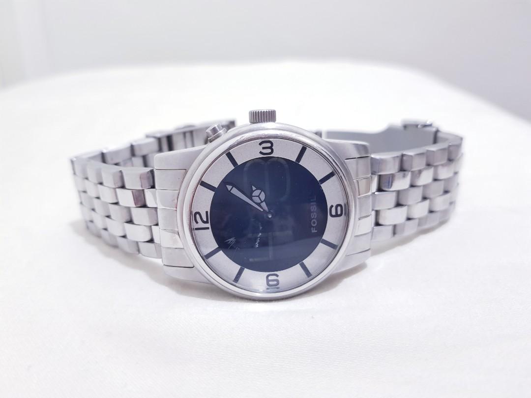 Mens fossil watch big tic hot sale