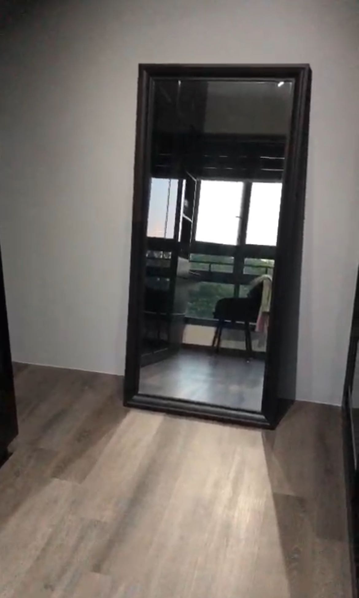 Full Length Mirror with Black frame (IKEA), Furniture & Home Living