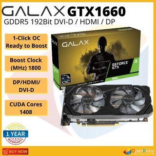 GALAX Geforce GTX 1660 6GB GDDR5 192Bit DVI-D / HDMI / DPI