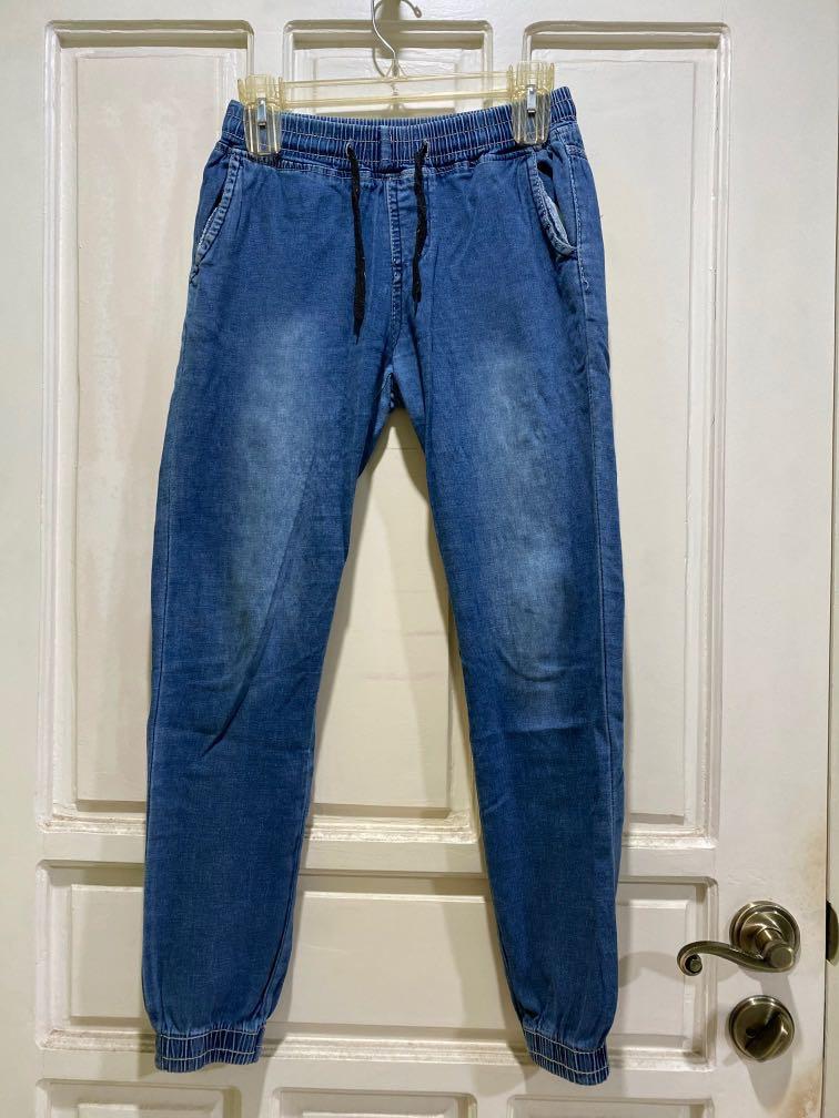Garterized Maong Jogger Pants Women s Fashion Bottoms Jeans on Carousell
