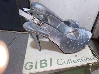 Gibi Silver Bling Heels