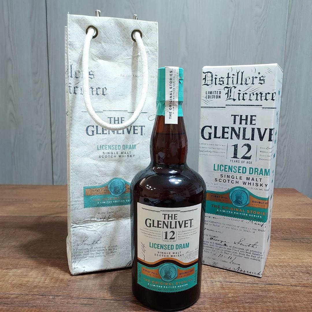 THE GLENLIVET 12 YEAR OLD LICENSED DRAM SINGLE MALT SCOTCH WHISKY