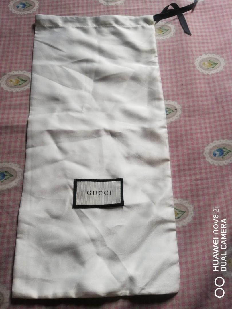 Gucci slides dust bag best sale