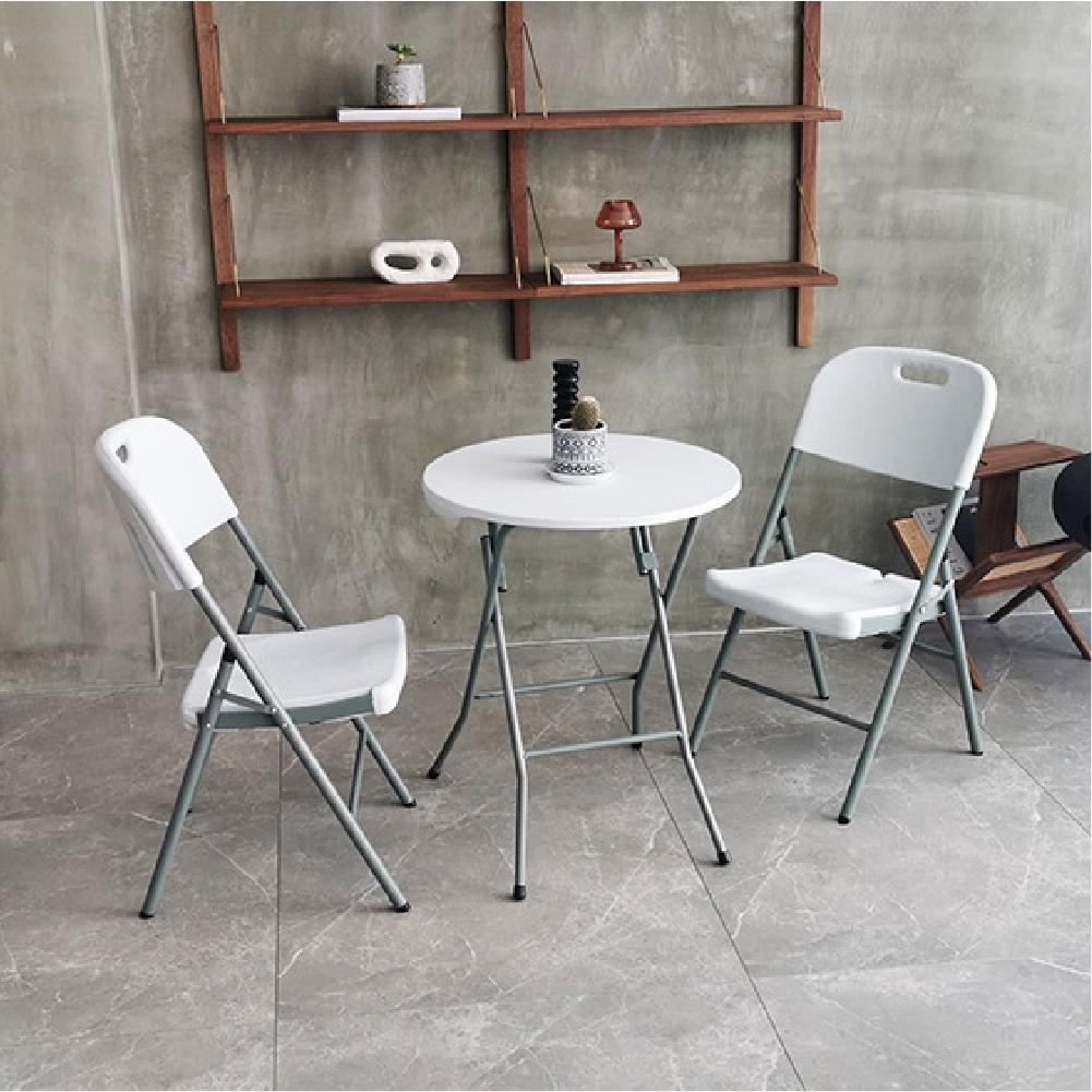 HDPE 60cm Portable Round Folding Table / Travel / Outdoor / Sturdy