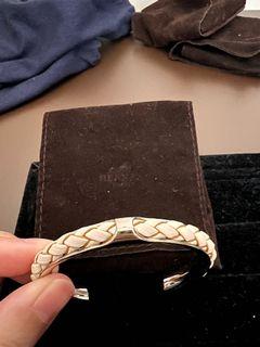 Hermes Kyoto Tresse Cuff Bracelet in White