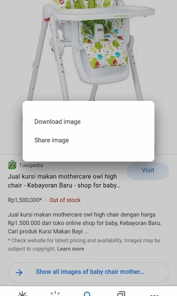 Mothercare owl high chair deals