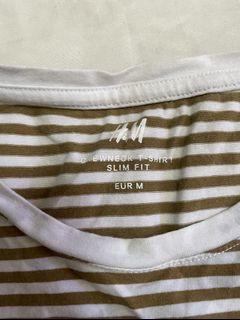 H&M: Brown Stripped TShirt