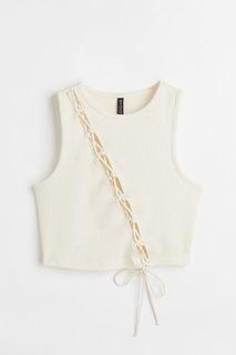 H&M Lacing-detail Cut-out Top