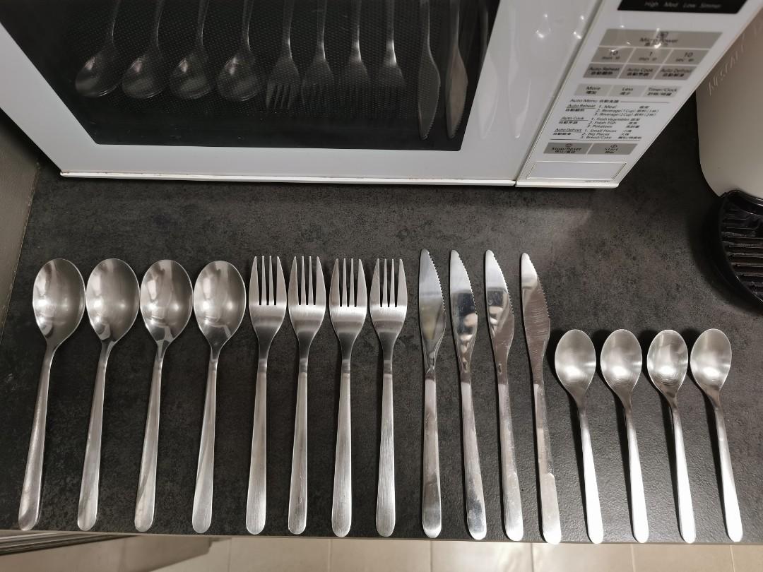IKEA Fornuft 16piece Cutlery Set, Stainless Steel, Furniture & Home