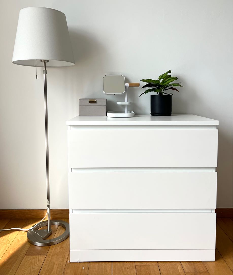 Ikea dresser white shop 3 drawer