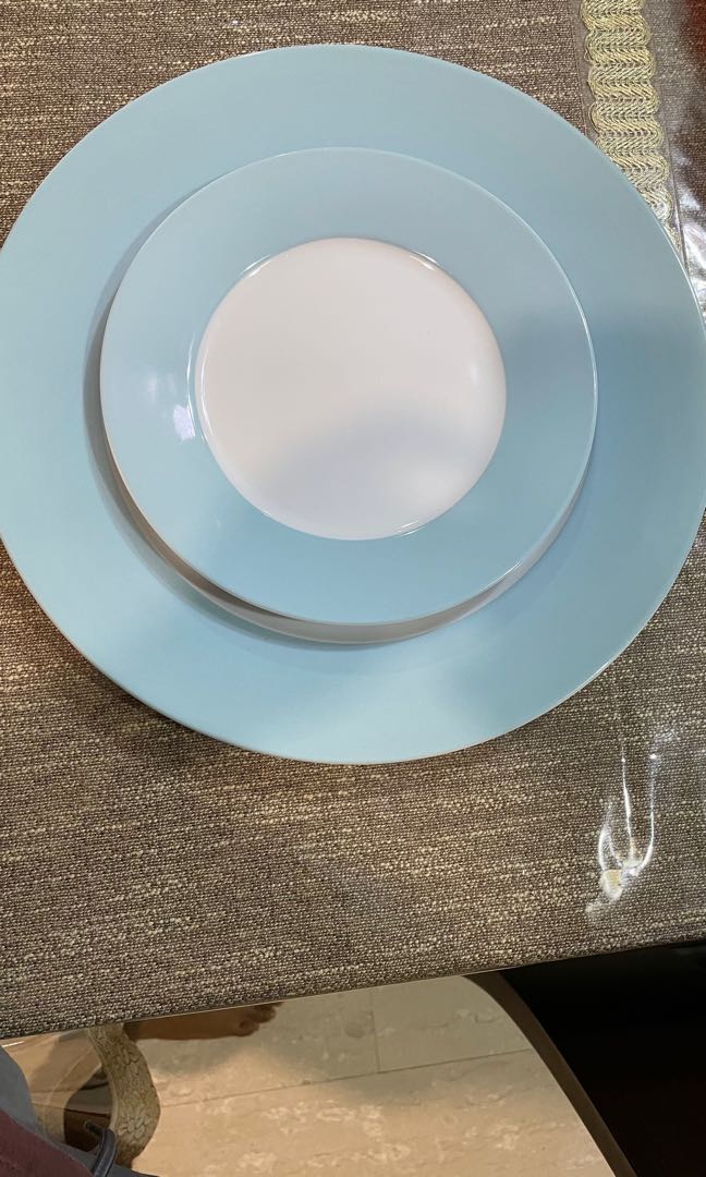 Ikea plates and glass serving bowls, Furniture & Home Living