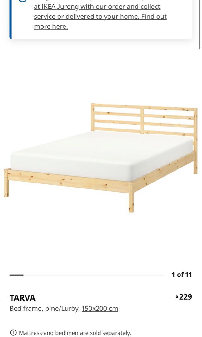 Ikea Tarva Luroy Bed Frame Queen Sized Furniture And Home Living