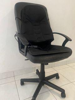 IKEA VERNER  Swivel Chair black faux leather with massager