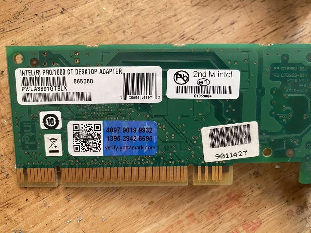 Intel Pro/1000 GT desktop PCI card, 電腦＆科技, 電腦周邊及配件, Wifi及上網相關產品 - Carousell