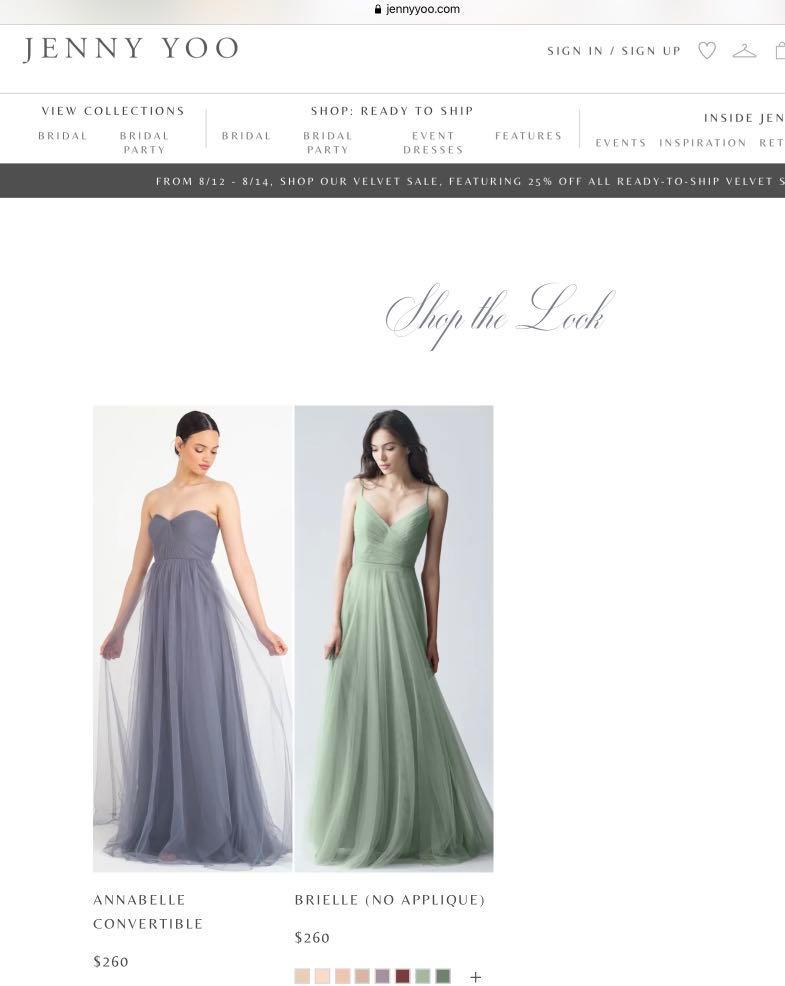 Jenny Yoo Tulle Bridesmaid Dress, Women's Fashion, Dresses & Sets