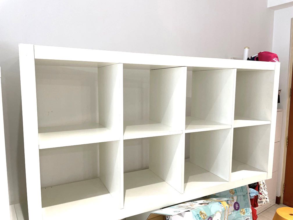 Kallax shelves Branas basket bookcase, Furniture & Home Living