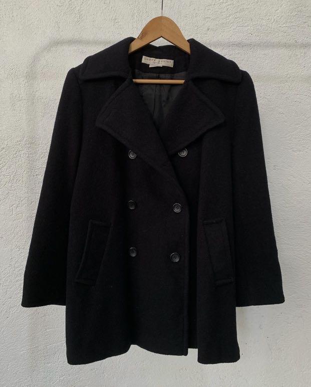 Larry Levine Black Wool Coat Women s Fashion Coats Jackets and