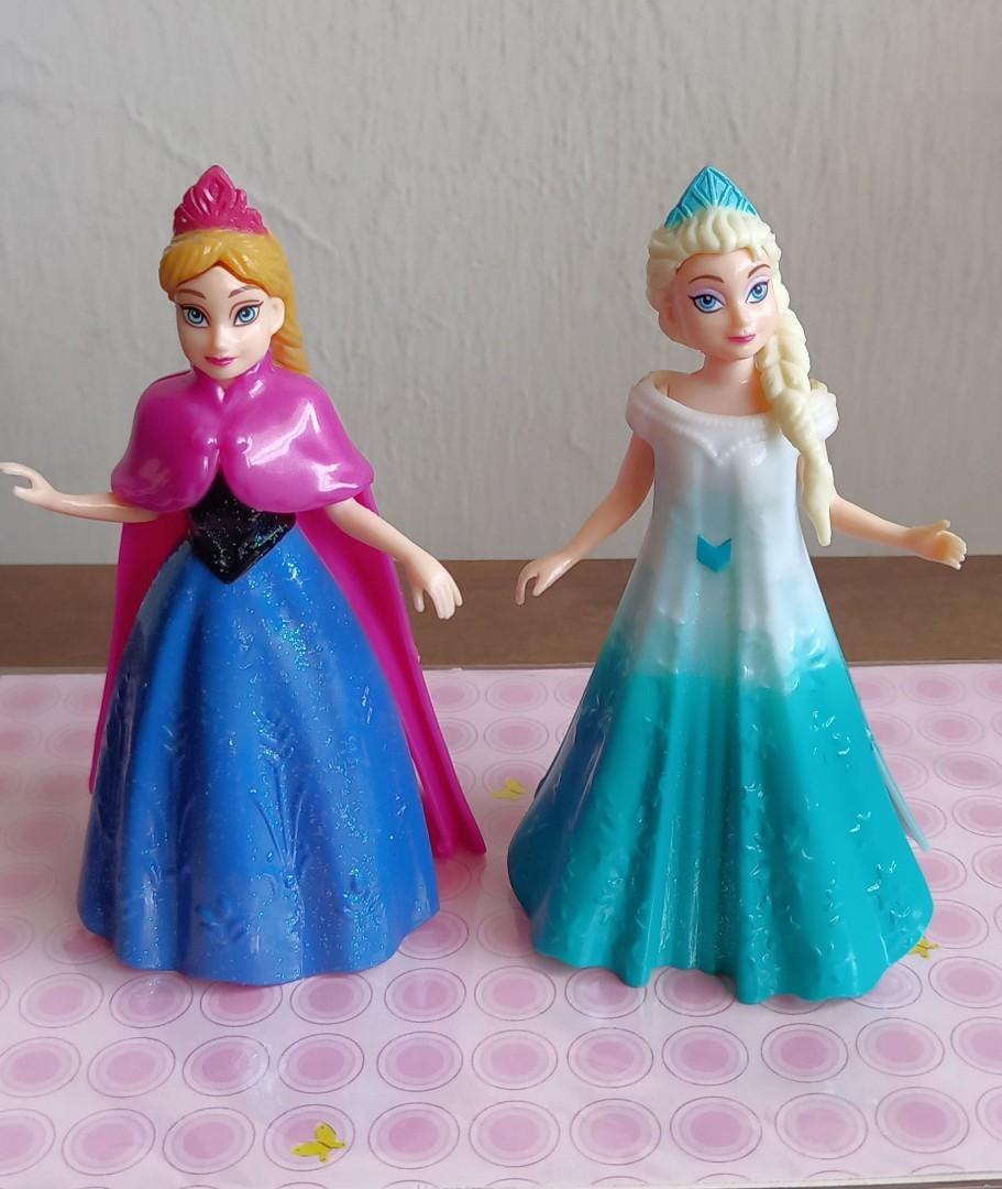 Like New Bootleg Disney Princess Magiclip Elsa and Anna Doll