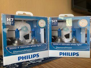 Mercedes Volkswagen Hyundai Peugeot Audi BMW Volvo Mazda Avante S80 Scirocco W176 A180 W204 C180 C200 Philips H7 Light 5000K Diamond Vision HeadLight Bulb