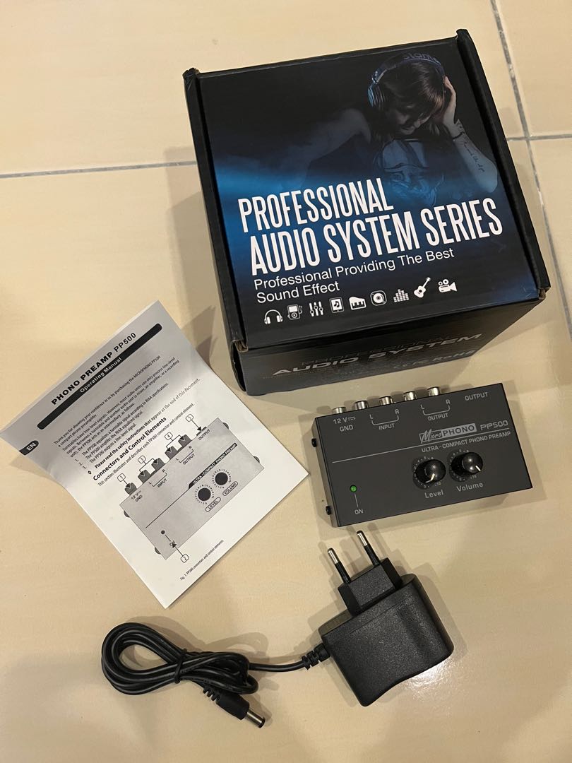 Préampli Phono PP500 Ultra-Compact Yasoe - Avec Contrôle De Volume Et Alimentation UE