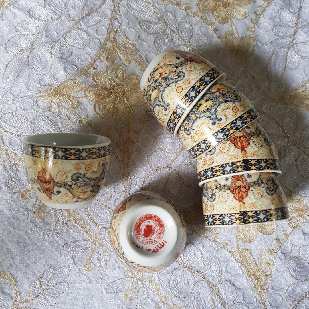 Middle Eastern Decorative Plate Gahwa qahwa coffee cups set Arabic
