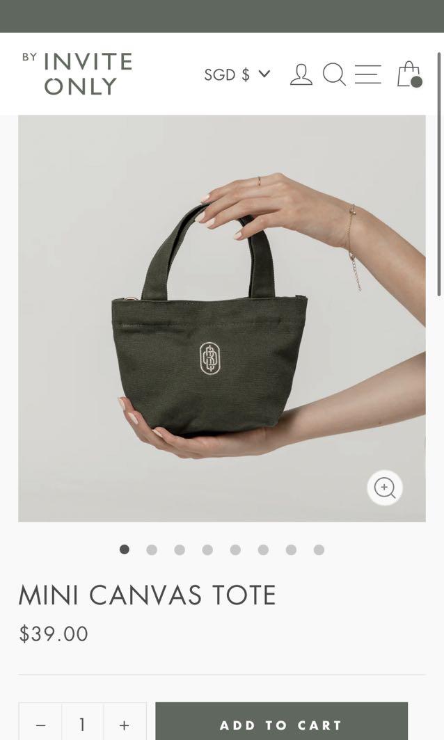 Mini canvas tote hot sale