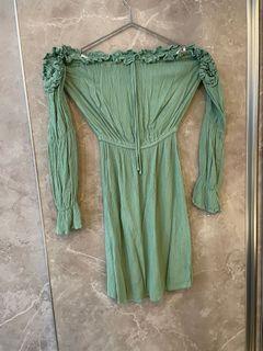 Mini dress of shoulder jrep