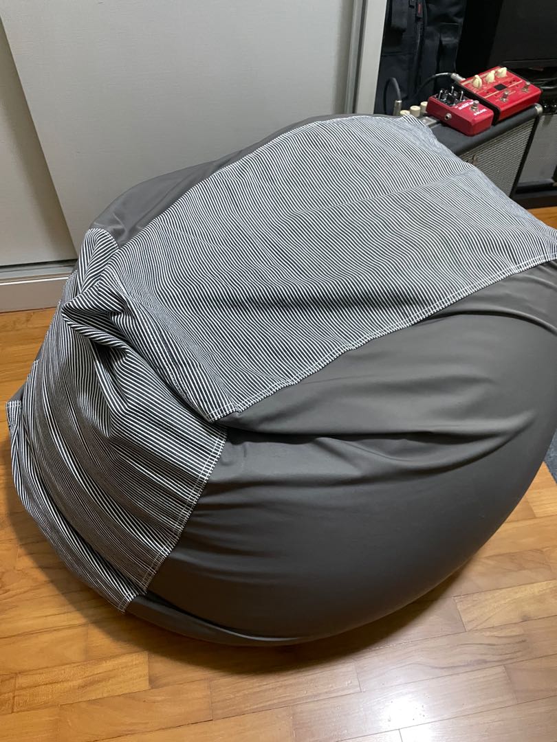 Muji Hickory Denim Bean Bag, Furniture & Home Living, Furniture, Chairs