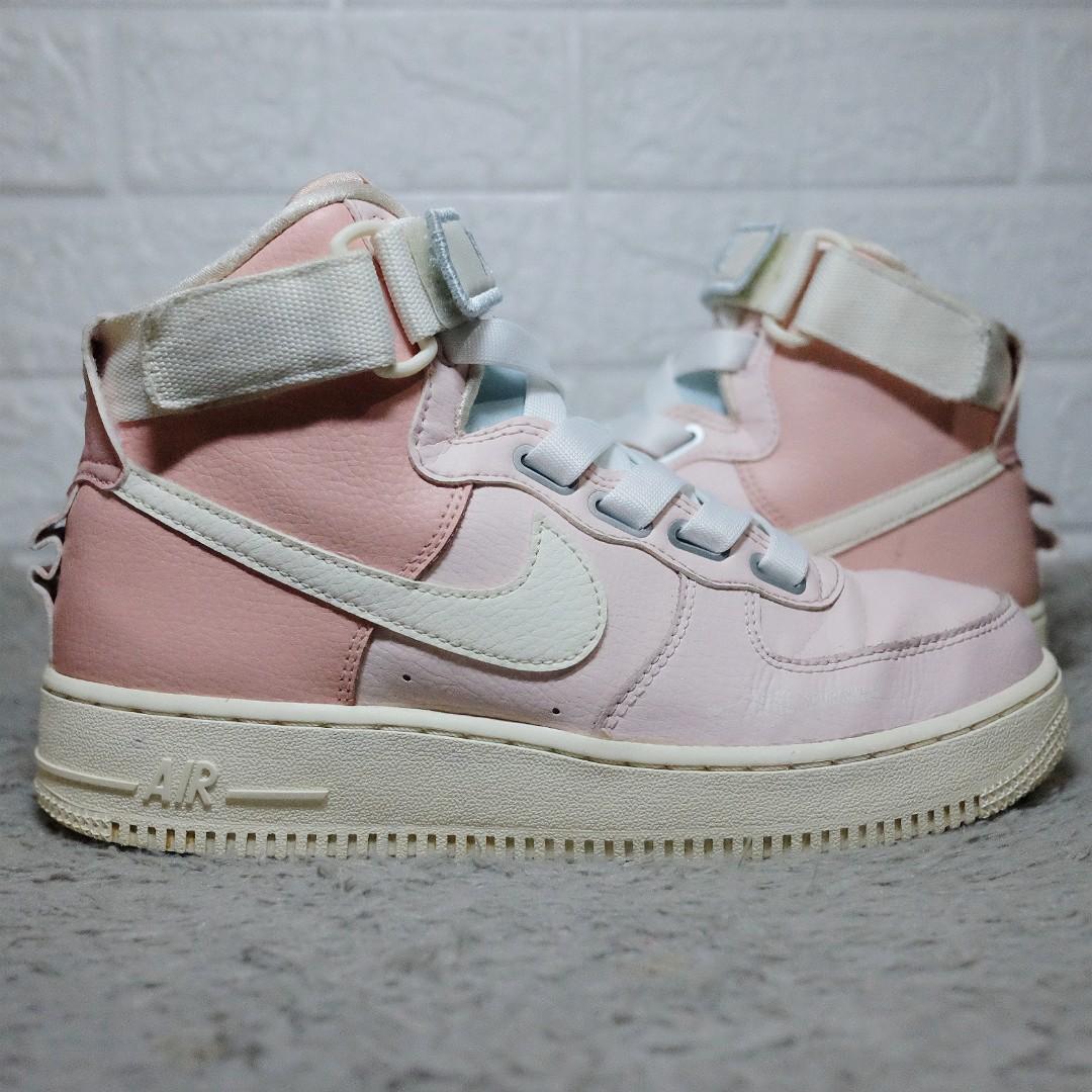 Sepatu Remaja Second Nike Air Force 1 High Utility Force Is Female Echo Pink Sail Bekas Preloved