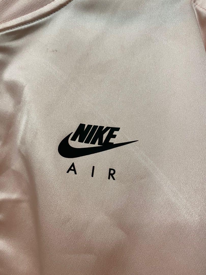 Nike Air Printed Satin Track Jacket in Pink