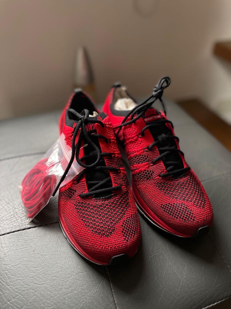 Nike Flyknit Trainer university red black white Luxury Sneakers Footwear on Carousell