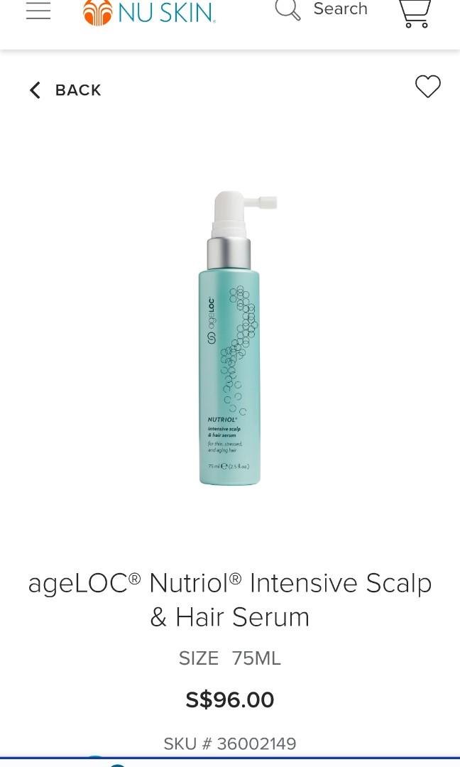 Nuskin Ageloc Scalp and Hair serum, Beauty & Personal Care, Hair on