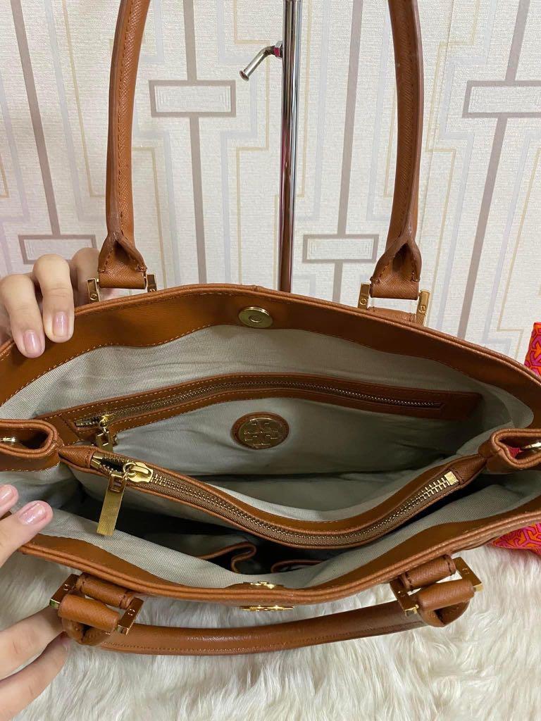 Tory burch Brown Leather Bag ORIGINAL PRELOVED, Luxury, Bags & Wallets on  Carousell
