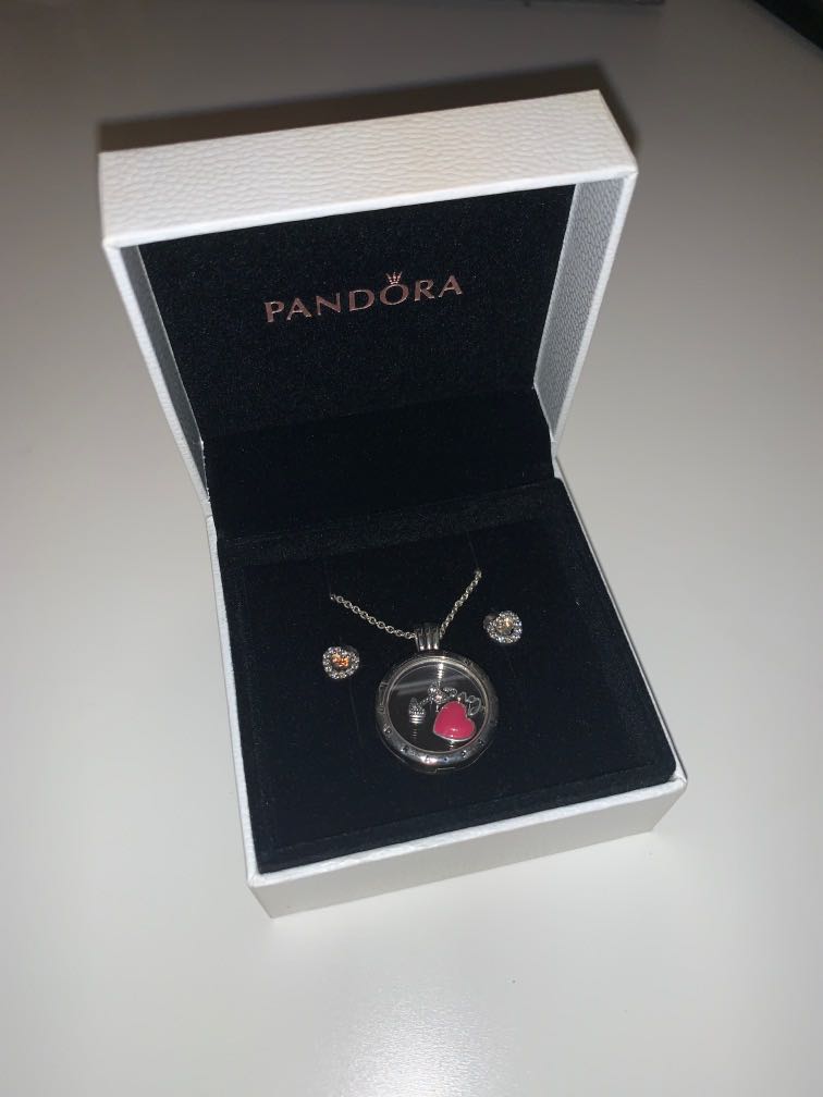 Authentic Pandora Glass Floating Locket 
