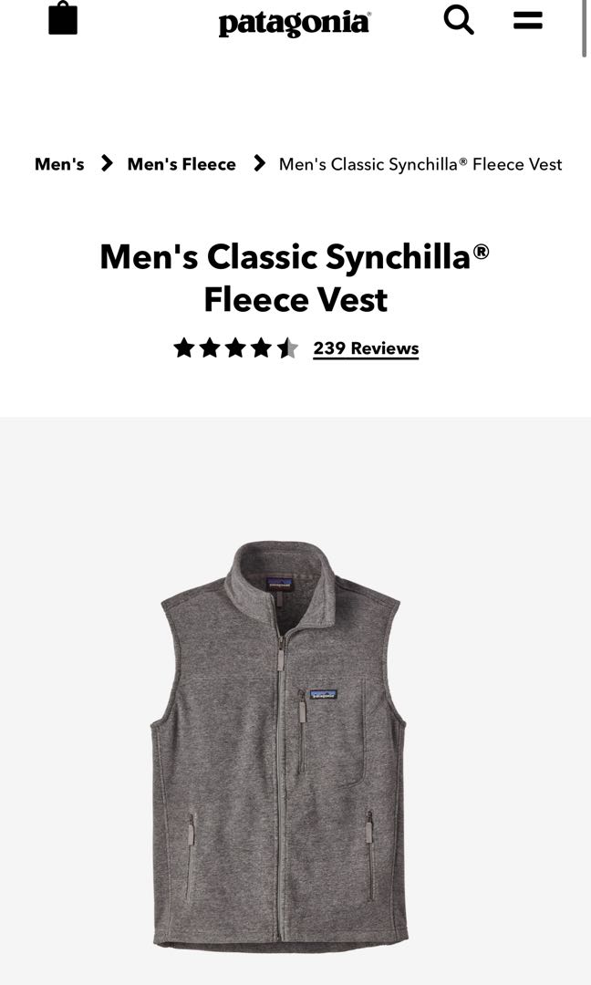 Classic synchilla fleece vest sale