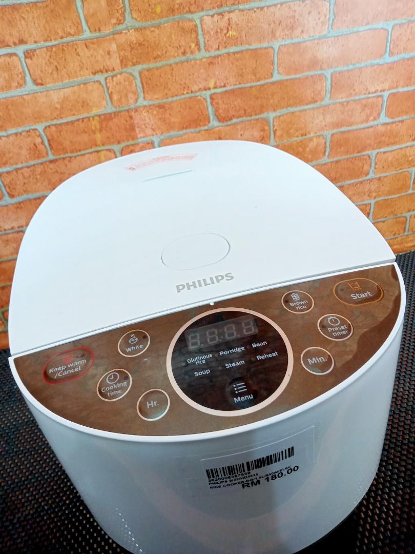Philips HD4515 Rice Cooker Digital 1.5Liter 940Watts Condition Still Good Like New, TV & Home