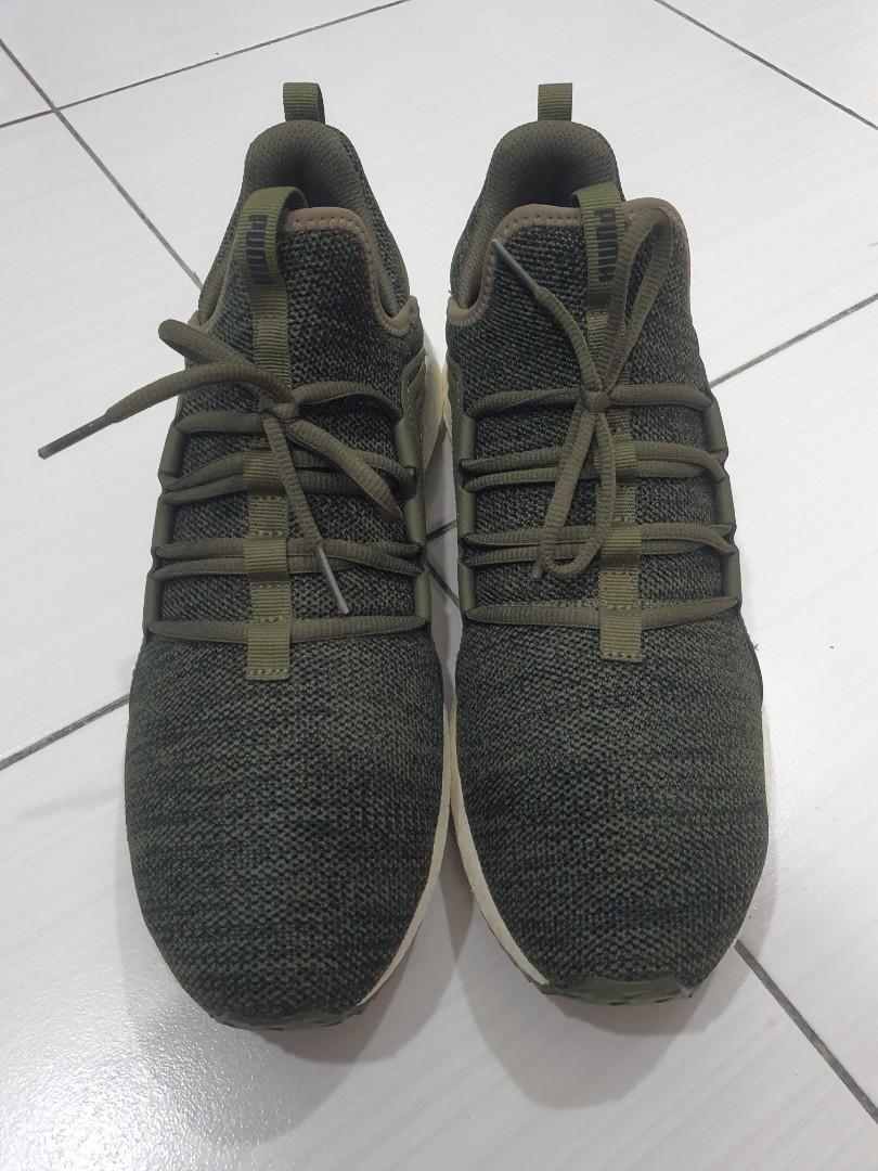 PUMA Mega NRGY Knit Olive Night Puma Black Size US11 Men Men s