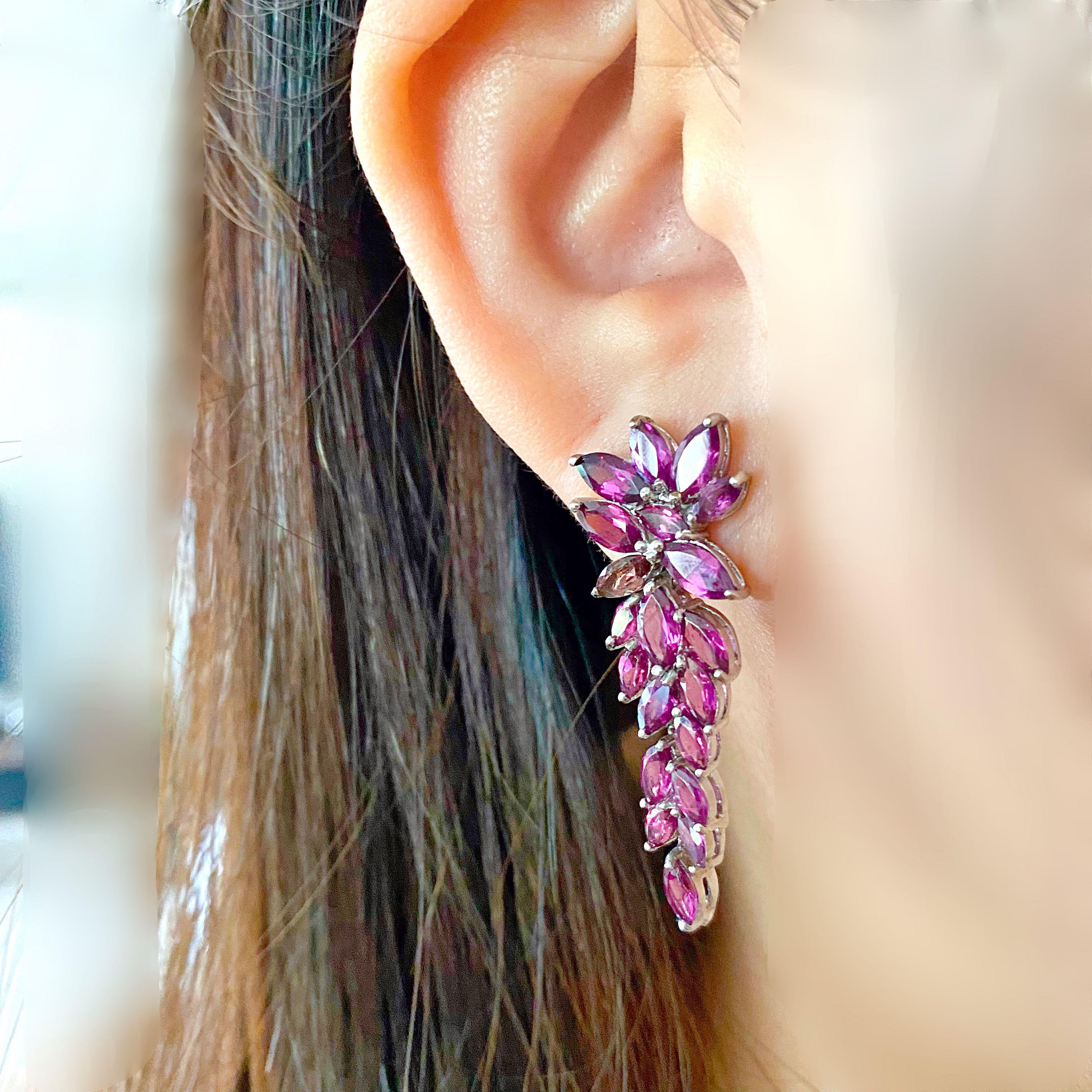 Garnet best sale statement earrings