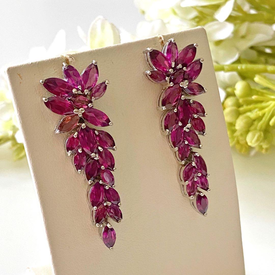 QUALITY Natural Rhodolite garnet earrings