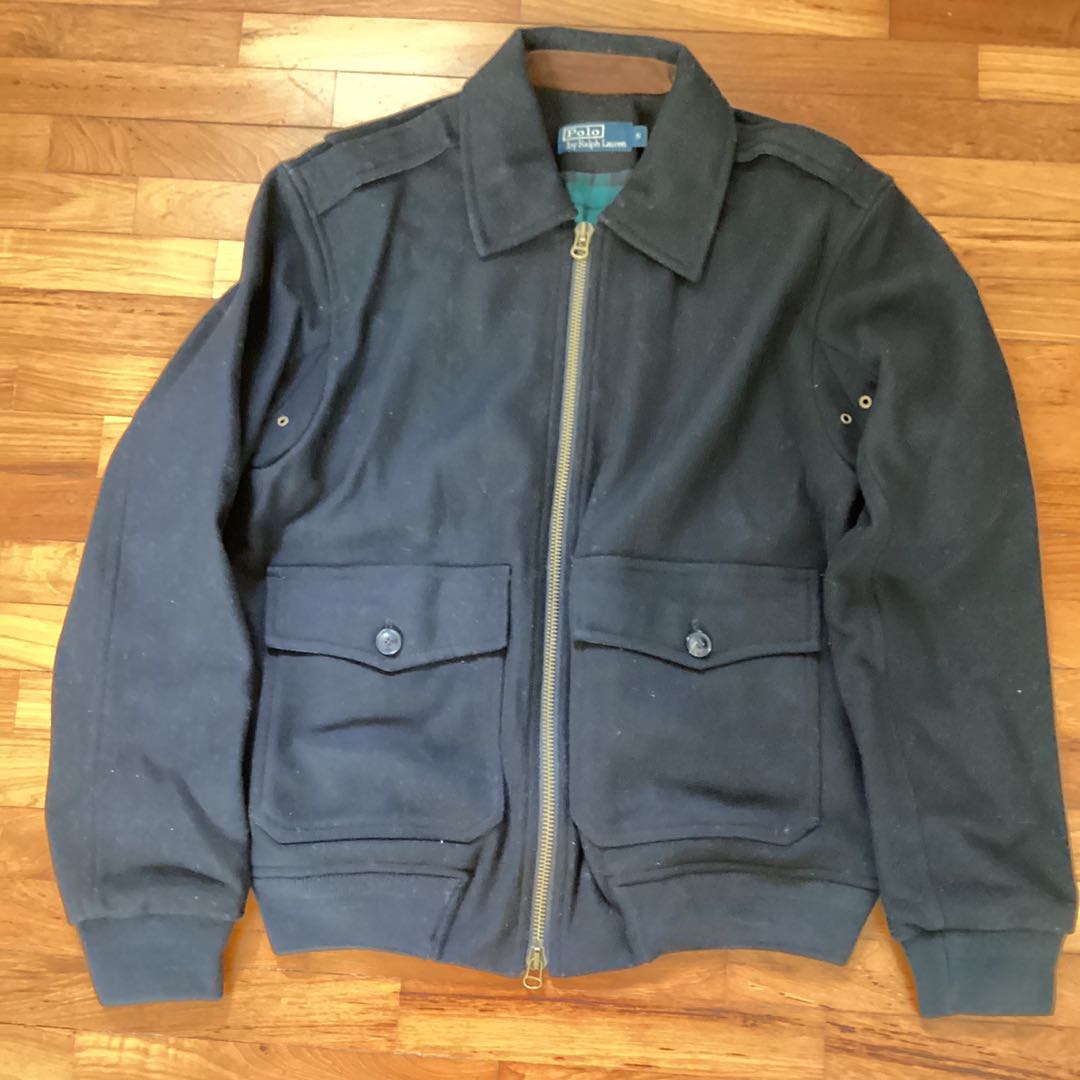 Ralph Lauren A2 Flight Wool Jacket Men s Fashion Coats Jackets