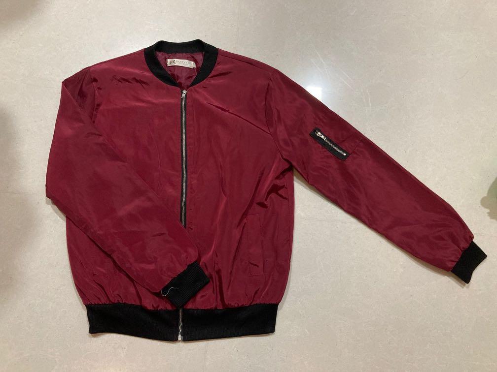 Red bomber clearance jacket women